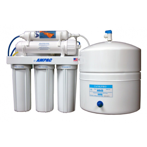 A water filter system with two tanks and one tank.
