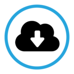 A blue circle is shown on the black background.