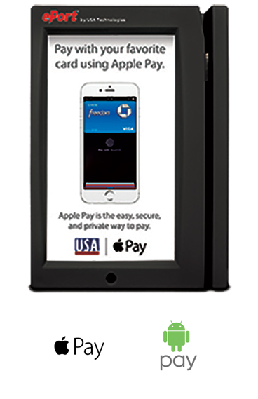 A poster of an apple pay advertisement.